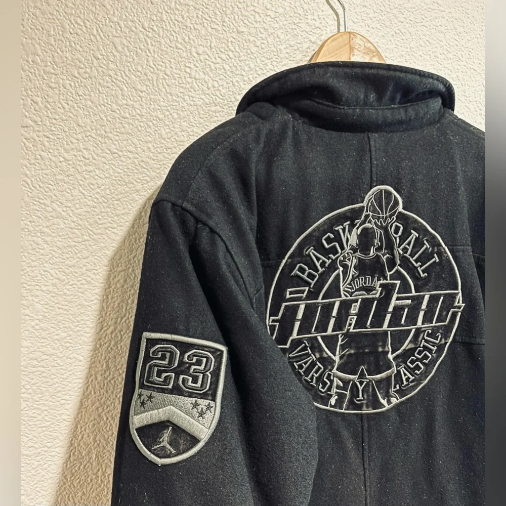 Vt 90s Air Jordan Varsity Wool Jacket 23 OG Embroidered Bomber Jacket M/XL